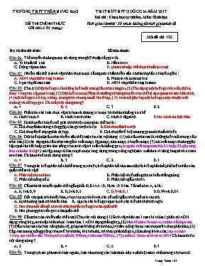 Đề thi thử Trung học phổ thông Quốc gia môn S
