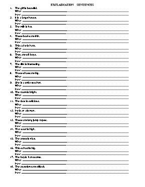 Exclaimation sentences