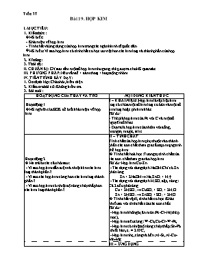 Giáo án Hóa học 12 - Chương trình học kỳ 2