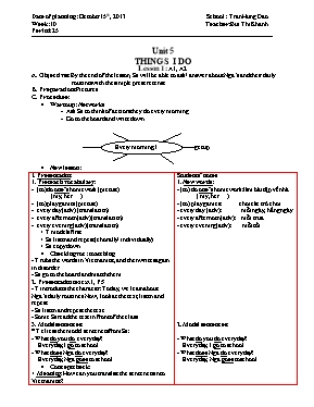 Giáo án Tiếng Anh Lớp 6 - Unit 5: Things I do