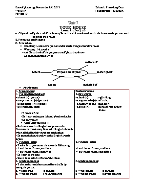 Giáo án Tiếng Anh Lớp 6 - Unit 7: Your house - Lesson 2: A3 - A5, A6 - Bùi Thị Khánh
