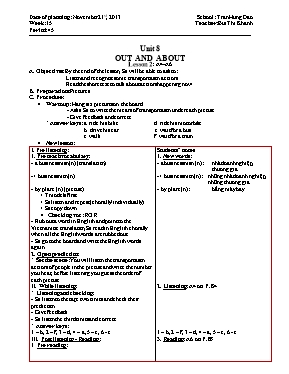 Giáo án Tiếng Anh Lớp 6 - Unit 8: Out and about - Lesson 2: A4 - A6 - Bùi Thị Khánh