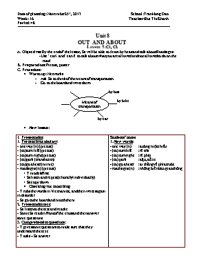 Giáo án Tiếng Anh Lớp 6 - Unit 8: Out and about - Lesson 5: C1, C2 - Bùi Thị Khánh