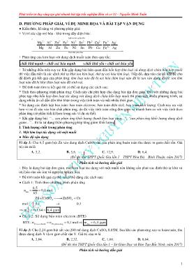 Phát triển tư duy sáng tạo giải nhanh bài tập trắc nghiệm Hóa vô cơ 12 – Nguyễn Minh Tuấn