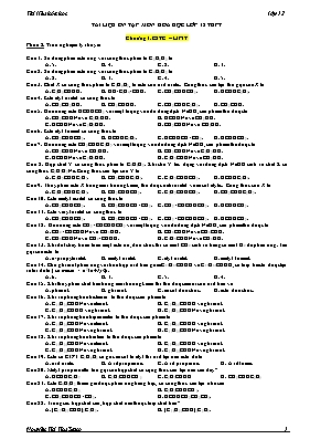 Tài liệu ôn tập môn Hóa học Khối 12 THPT