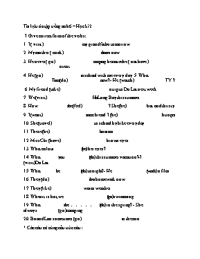 Tài liệu ôn tập Tiếng Anh 6 – Học kì 2