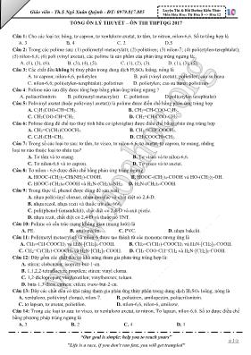 Tổng ôn lý thuyết ôn thi THPT Quốc gia môn Hó