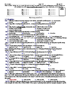 10 Đề kiểm tra học kỳ II môn Hóa học Lớp 11