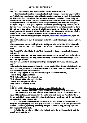 10 Đề luyện thi THPT Quốc gia môn Ngữ văn năm