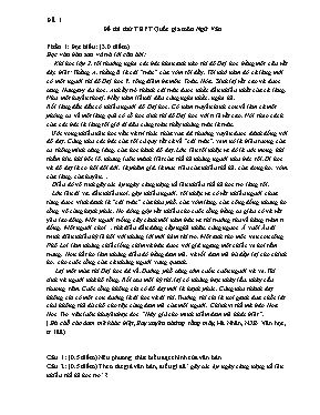 10 Đề thi thử THPT Quốc gia môn Ngữ Văn