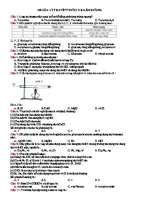 100 Câu lý thuyết luyện thi THPT Quốc gia môn
