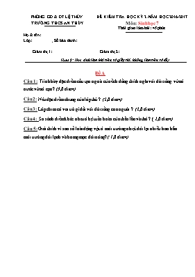 2 Đề kiểm tra học kì II môn Sinh học Lớp 7 - 