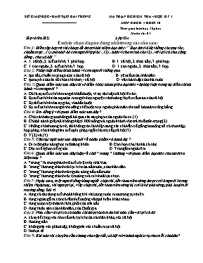 2 Đề kiểm tra học kỳ I môn Giáo dục công dân 