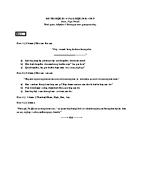 2 Đề thi học kỳ II môn Ngữ văn Lớp 8 - Năm học 2016-2017