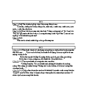 2 Đề thi môn Ngữ văn Lớp 7