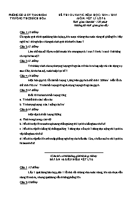 20 Đề thi học sinh giỏi môn Vật lý Lớp 6 - Nă