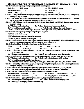 3 Đề kiểm tra 45 phút môn Hóa học Lớp 9 - Năm học 2014-2015