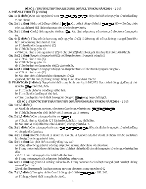 3 Đề kiểm tra học kỳ I môn Hóa học Lớp 10 - N