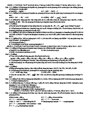 3 Đề kiểm tra học kỳ I môn Hóa học Lớp 11 - N