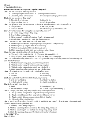 3 Đề thi học kỳ II môn Vật lý Lớp 8