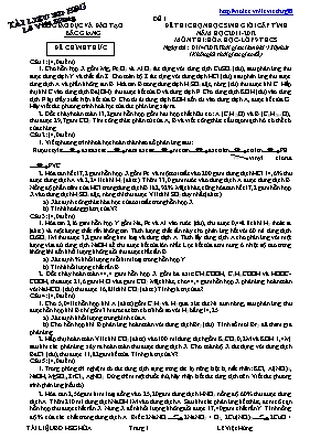 30 Đề thi học sinh giỏi môn Hóa học 9