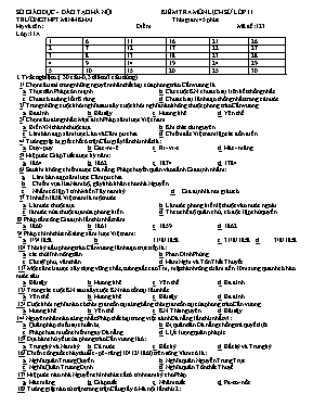4 Đề kiểm tra 1 tiết học kỳ II môn Lịch sử Lớ