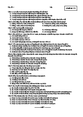 4 Đề kiểm tra học kỳ 2 môn Vật lý Lớp 8