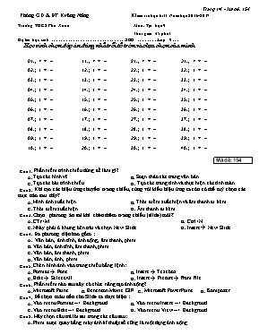 4 Đề kiểm tra học kỳ II môn Tin học Lớp 9 - Năm học 2016-2017 - Trường THCS Phú Xuân
