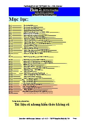40 Đề thi thử THPT Quốc gia môn Sinh học