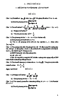 40 Đề thi vào Lớp 10 môn Toán