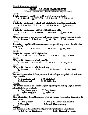 500 Câu trắc nghiệm Sinh học 9