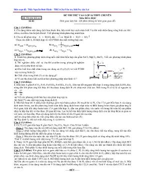 7 Đề thi tuyển sinh vào Lớp 10 THPT chuyên mô