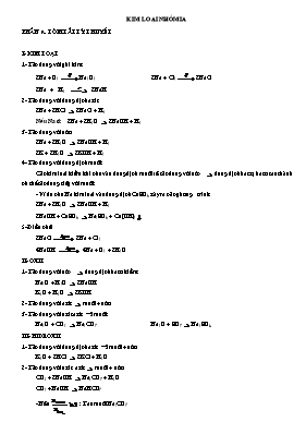 Bài tập Chuỗi phản ứng hóa học