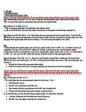 Bài tập Chương II môn Sinh học 9