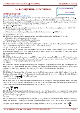 Bài tập Điện tích – Điện trường