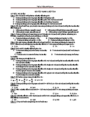 Bài tập định luật Ôm Lớp 9