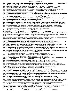 Bài tập Hóa học 11: Anđehit