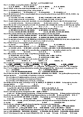 Bài tập Hóa học 11: Axit cacboxylic