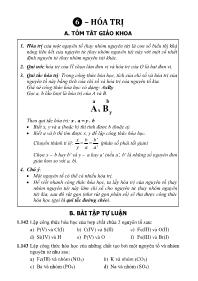 Bài tập Hóa học 8 - Chương 1: Chất. Nguyên tử