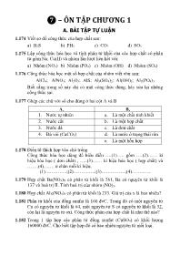 Bài tập Hóa học 8 - Chương 1: Chất. Nguyên tử