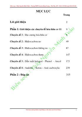 Bài tập Hóa học hữu cơ Lớp 11 - Nguyễn Minh Tuấn