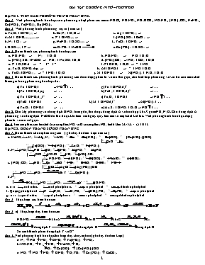 Bài tập Hóa học Lớp 11 - Chương 2: Nitơ - Pho
