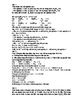 Bài tập Hóa học Lớp 9