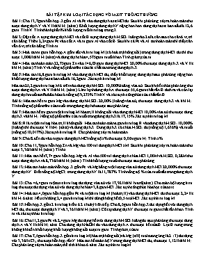 Bài tập kim loại tác dụng với axit thông thườ