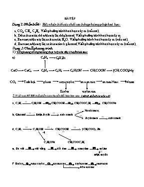 Bài tập ôn tập học kỳ 2 môn Hóa học Lớp 9