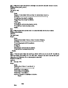 Bài tập Pascal hay