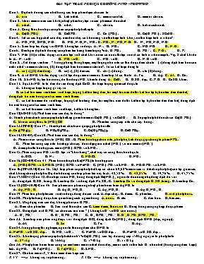 Bài tập trắc nghiệm chương Nito - Photpho - Hóa học Lớp 11
