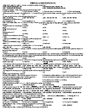 Bài tập trắc nghiệm Hiđrocacbon không no