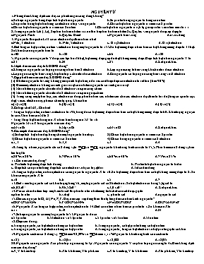 Bài tập trắc nghiệm Hóa học 10 - Chương I: Nguyên tử