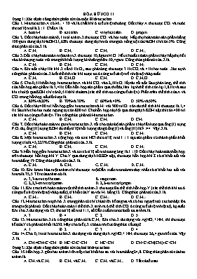 Bài tập trắc nghiệm Hóa hữu cơ 11